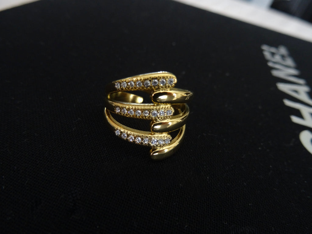 Elegante Gouden Multi-rij Ring