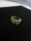 Gouden 'Sparkling Heart' Statement Ring
