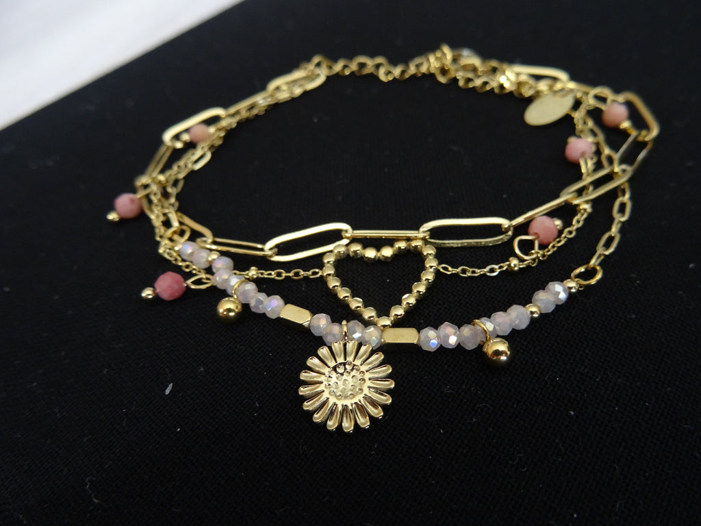 Gekruiste Armband met Sprankelende Steentjes