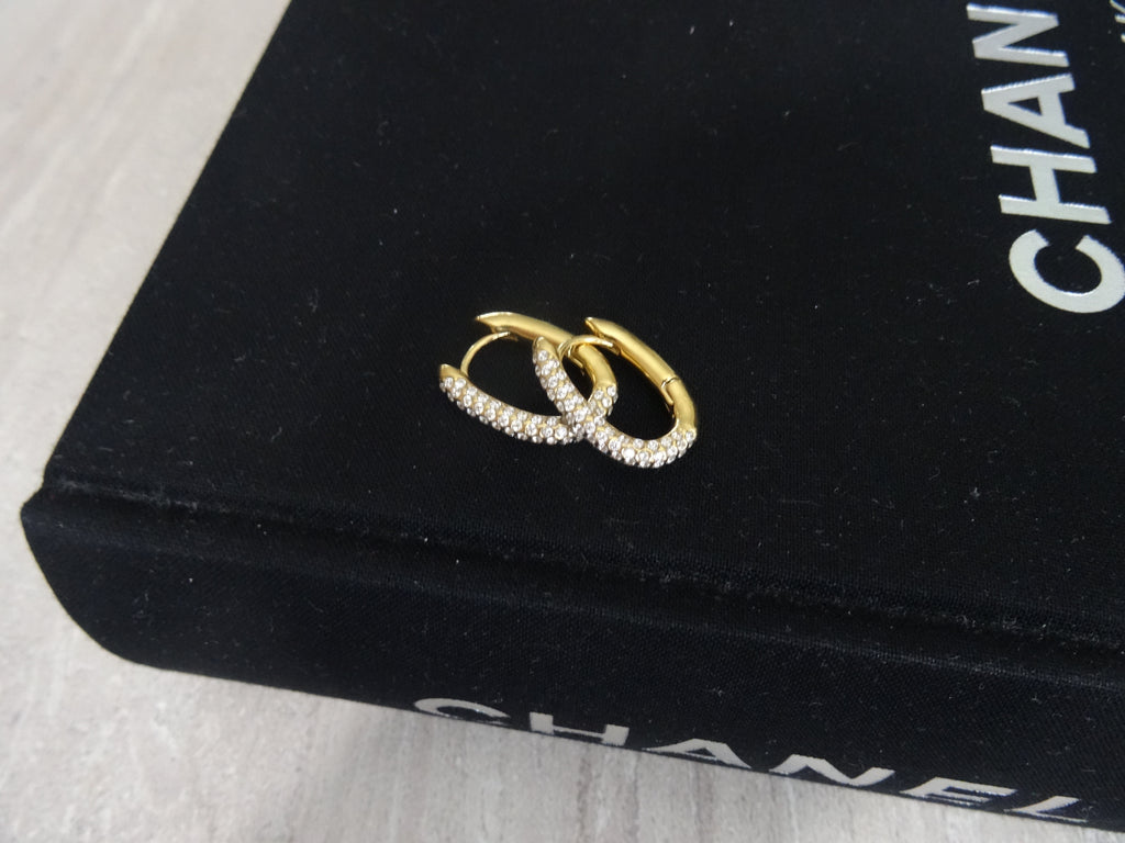 Elegante Ovale Glamour Hoops