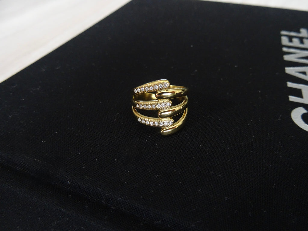 Elegante Gouden Multi-rij Ring