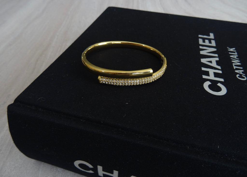Overlappende Bangle met Zirkonia