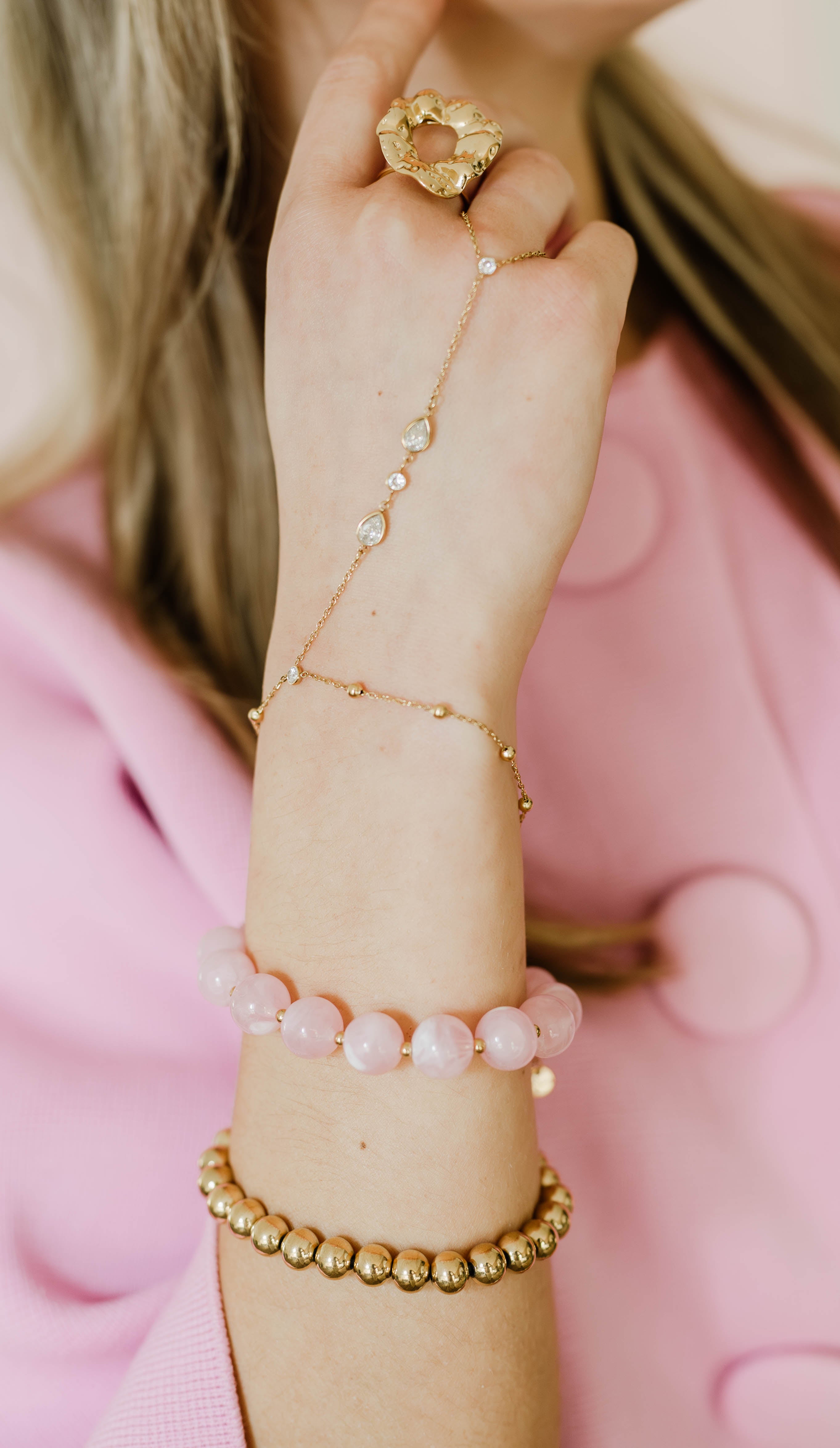Crystal Drop Handchain