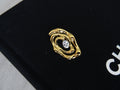 Statement Broche met Organische Golven en Steen